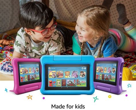 Enjoy the 7 display, faster processor, 16 gb internal storage, and up to 7 hours of reading, browsing the web, video watching, and music listening. Amazon Fire 7 (Kids Edition) Tablet, 7" Display, 16 GB ...