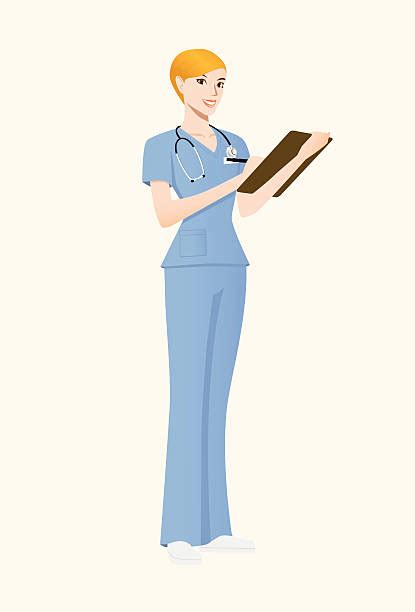 Nurse Scrubs Cartoon Illustrations Royalty Free Vector Graphics And Clip