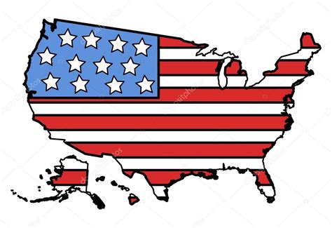 Usa Flagge In Karte Vektor Illustration — Stockvektor © Baavli 30782561