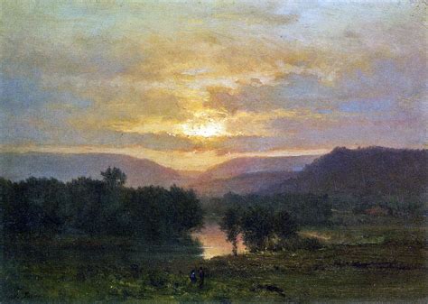 19th Century American Paintings George Inness Ctd Sunset Moonlight