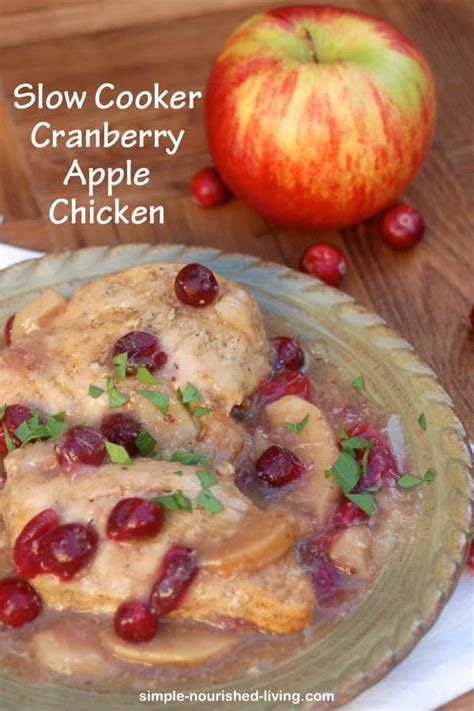 Spray slow cooker with nonstick cooking spray. Low Fat Slow Cooker Cranberry Apple Chicken | Simple ...