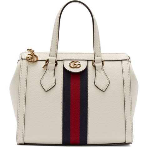 Gucci White Ophidia Tote 8454 White Editorialist