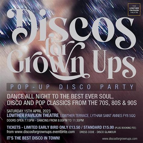 Discos For Grown Ups Pop Up 70s 80s And 90s Disco Party Lytham St Annes