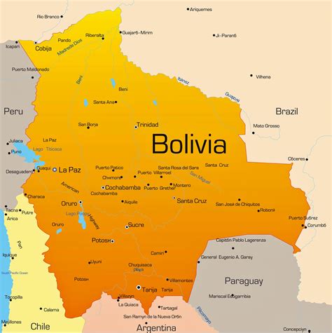 Printable Map Of Bolivia