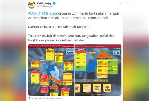 Menjadikan daerah hijau di sarawak kepada 34 kawasan.namun masih terdapat enam daerah. COVID-19: Kuantan daerah terbaharu dikategorikan zon merah ...