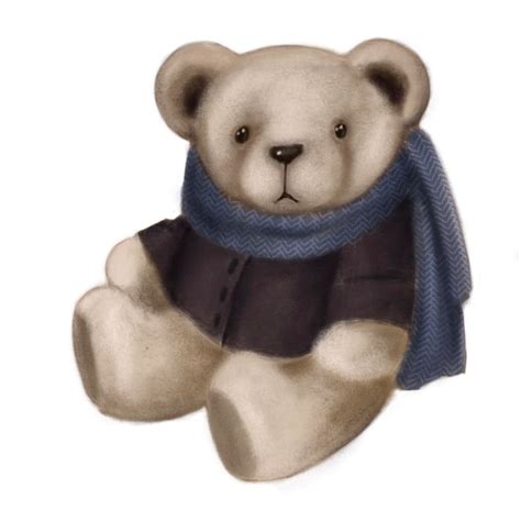 Premium Photo Cute Plush Bear Hand Drawn Illustration Watercolor