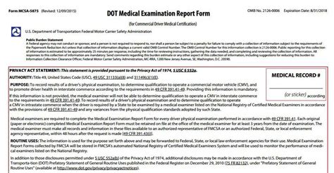 Interstate, but operating exclusively in transportation or details: CDL Drivers DOT Physical Exam Form 5875 PDF | Medical Card ...