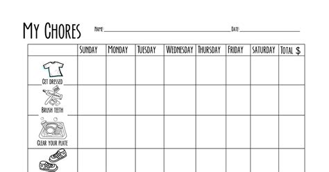 My Chore Chartpdf Chores Chore Board Chore Chart