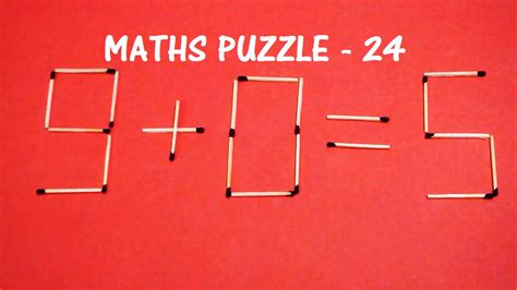 Interesting Matchstick Puzzle Maths Puzzle 24 Youtube