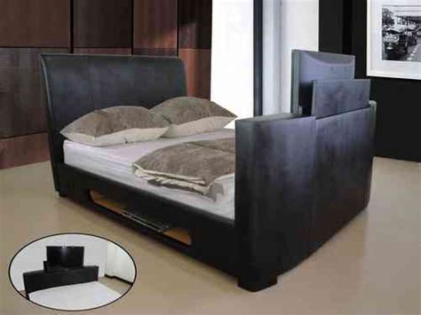 Tv Bed frame bonded leather   Homegenies