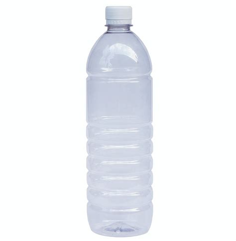 1 Liter Pet Clear Mineral Water Bottle White Cap