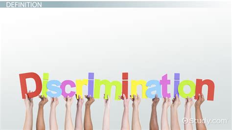 What Is Discrimination Definition Examples Video Lesson Transcript Study Com