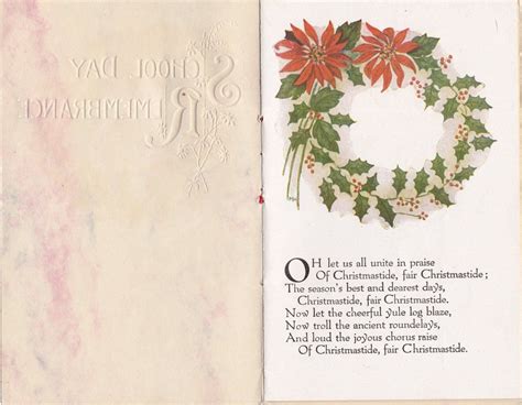 Christmastide 1910s Antique Card School Day Remembrance Edwardian