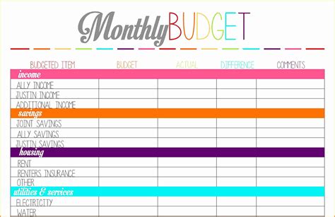 Bill Tracker Template Also Financial Planning Spreadsheet Free And