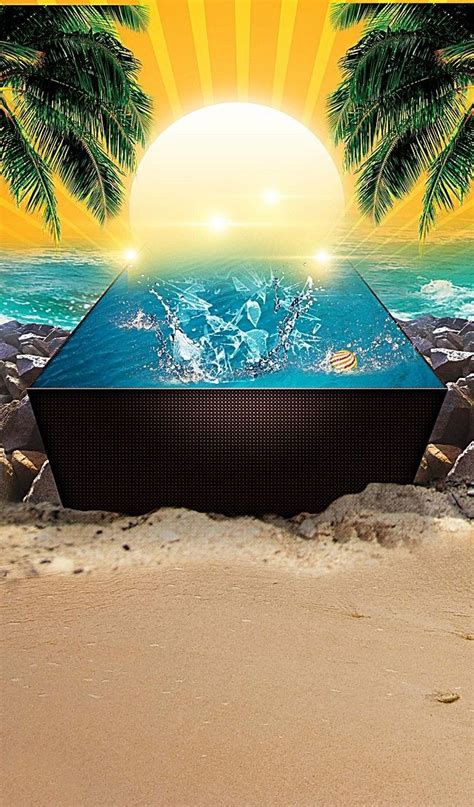 Dream Beach Pool Party Poster Poster Background Design Event Poster