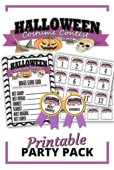 Costume Contest Printable Forms Packet Costume Contest Judges Score