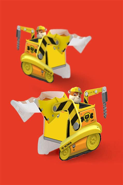 paw patrol rubble paper vehicle toy nickelodeon parents