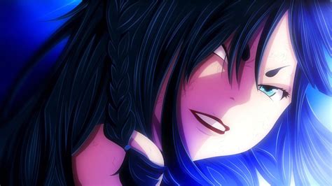 Wallpaper Looking Away Long Hair Anime Girls Blue