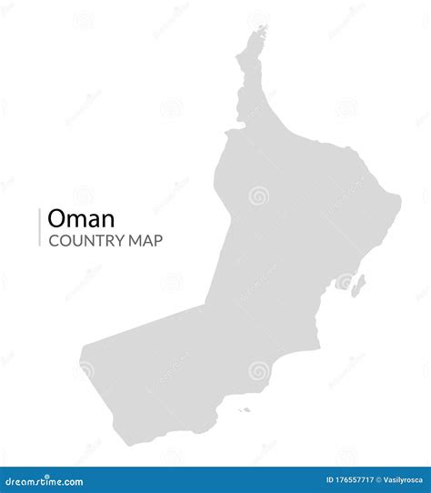 Oman Vector Map Country Land Icon Oman World Part Background Stock