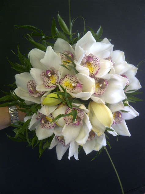 Wedding Bride Bouquet Orchid Tropical White Ivory Chicweddings Chicweds Kent Magical