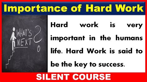 Essay On Importancevalue Of Hard Work Essay On Hard Work In English