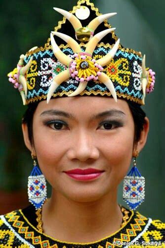 Dayak Woman Kalimantan Indonesia Kalimantan Seni Beautiful