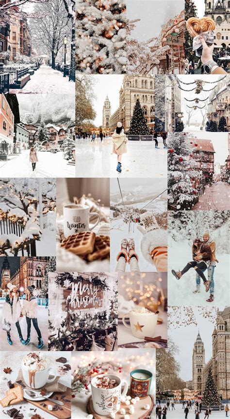 29 Winter Aesthetic Collage Wallpapers Wallpapersafari