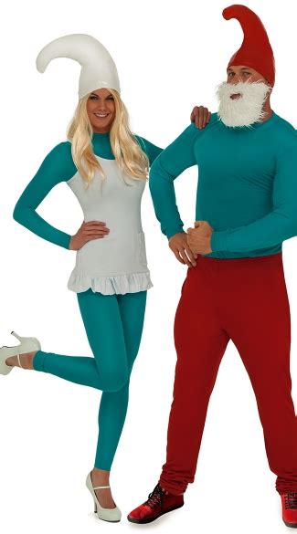 Sexy Blue Gnome Couples Costume Sexy Blue People Couples Costume Sexy