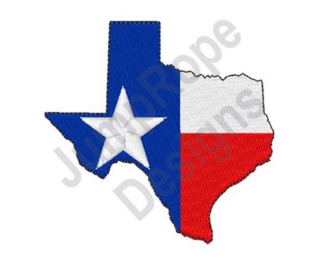Texas State Flag Machine Embroidery Design Etsy