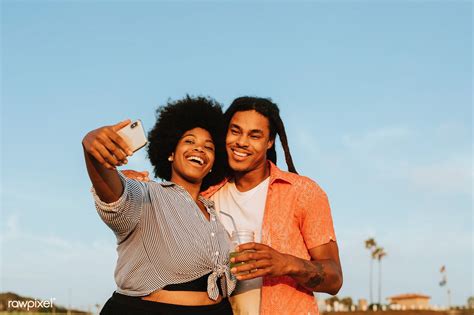 Download Premium Image Of Lovely Couple Taking A Selfie At The Beach 517241 Lovely Couple