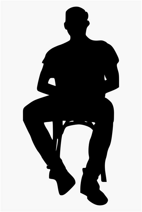Sitting On Chair Png Download Man Sitting In Chair Silhouette