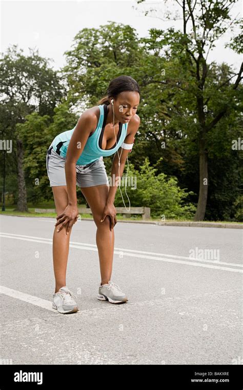 Exhausted Female Athlete High Resolution Stock Photography And Images