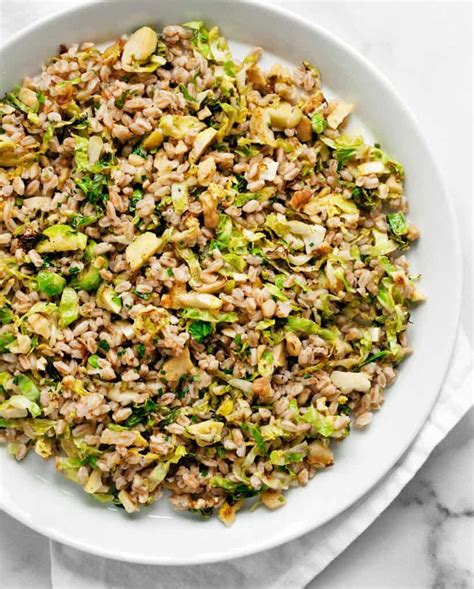 The Sprouts And Grains Cook Side By Side In This Lemon Brussels Sprout