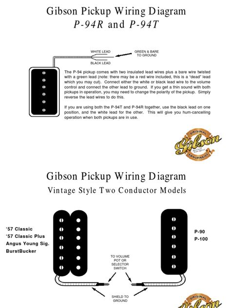 Check spelling or type a new query. Gibson Pickup Wiring Color Code - Guitar Humbucker Wire ...