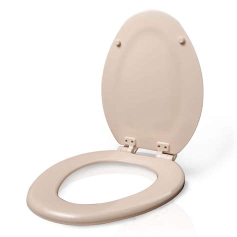 The Plumber S Choice Elongated Molded Wood Toilet Seat With Slow Close