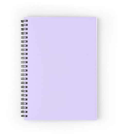 04 Faded Lavender One Color Minimalist Spiral Notebook By Daisyadore