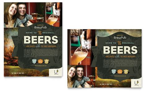 brewery brew pub poster template word publisher