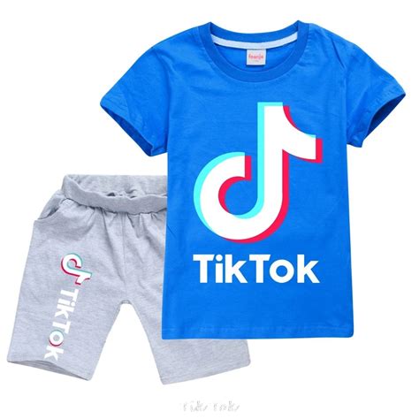 2021 Tik Tok Summer Short Sleeved Suit Cartoon Round Neck T Shirt