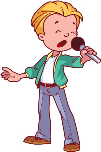 Image Microphone Cartoon Transprent Png Cartoon Boy Singing Png