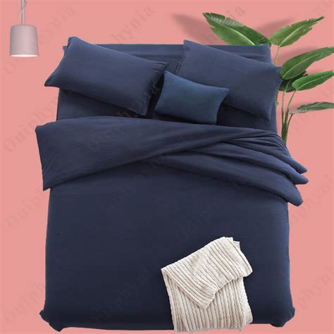 14 Colors Solid Double Color Bedding Set 3 And 4pcs Duvet Cover Sets Bed Linen Bed Sheet Set