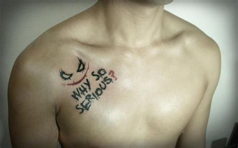 Why So Serious Joker Tattoo By Brucelhh On Deviantart Joker Tattoo