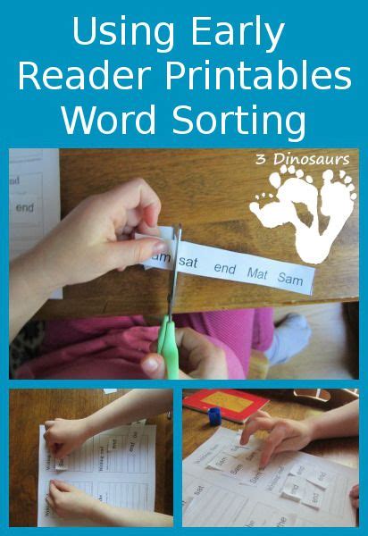 Using Early Reader Printables Word Sorting Early Readers Word Sorts