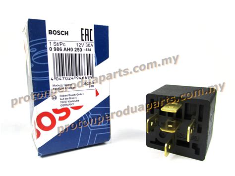Relay Bosch Original 5 Pin Relay 5 Kaki Bosch 12v 30a Proton Perodua