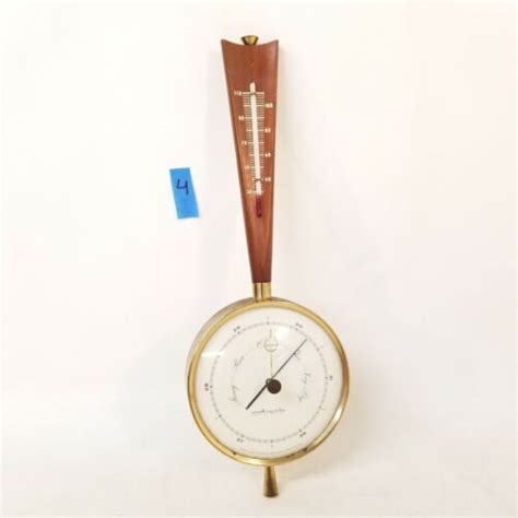 Vintage Mid Century Modern 1956 Airguide Wall Barometer And Thermometer