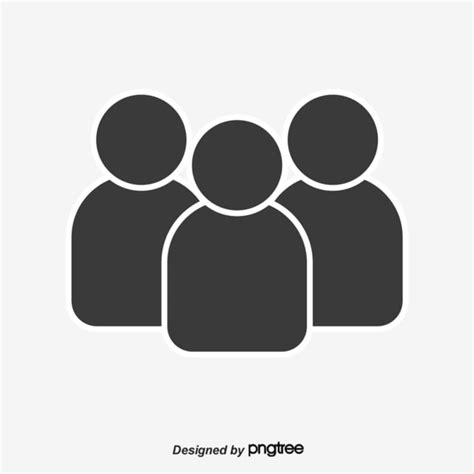 Simple Person Silhouette Vector Png Simple Black And White Three