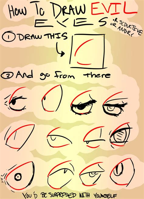 How To Draw Evil Or Seductive Eyes By Gorray On Deviantart