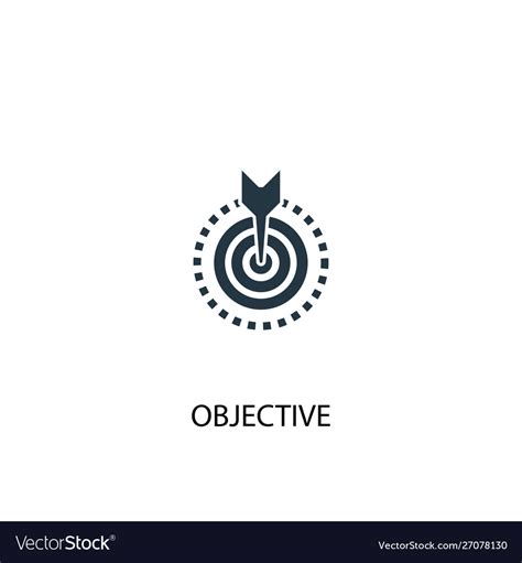 objective icon simple element royalty free vector image