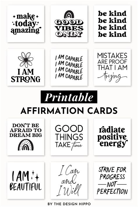 30 Printable Affirmation Cards That Will Inspire You To Be Your Best Self