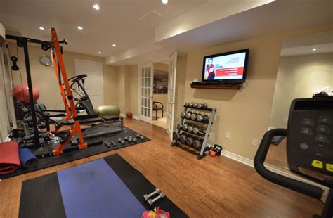 Finished Basement Home Gyms Fitness Rooms Yoga Studios Workout Room