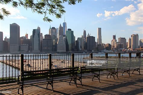 Usa New York City Brooklyn View Of Lower Manhattan Skyline From The